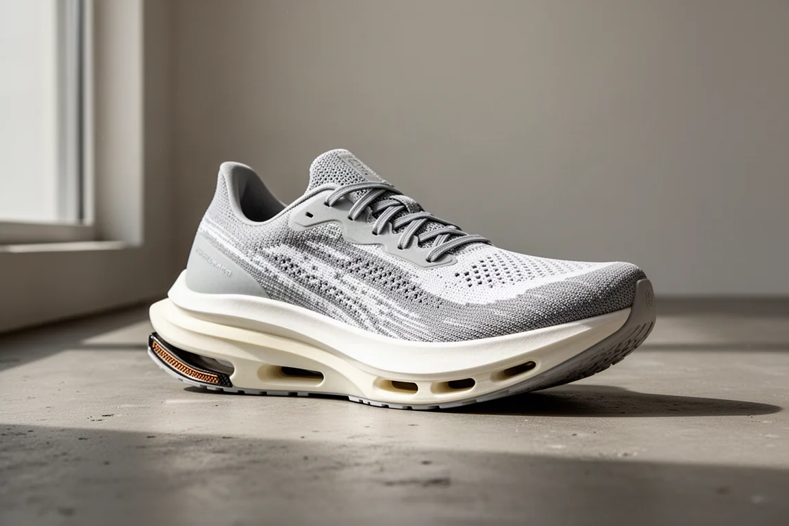New Balance FuelCell SuperComp Trainer V2 road running shoe on a concrete surface