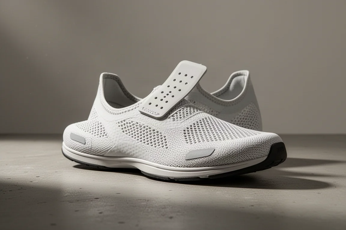 Leichter Wettkampfschuh New Balance SC Pacer auf matter Betonoberfläche