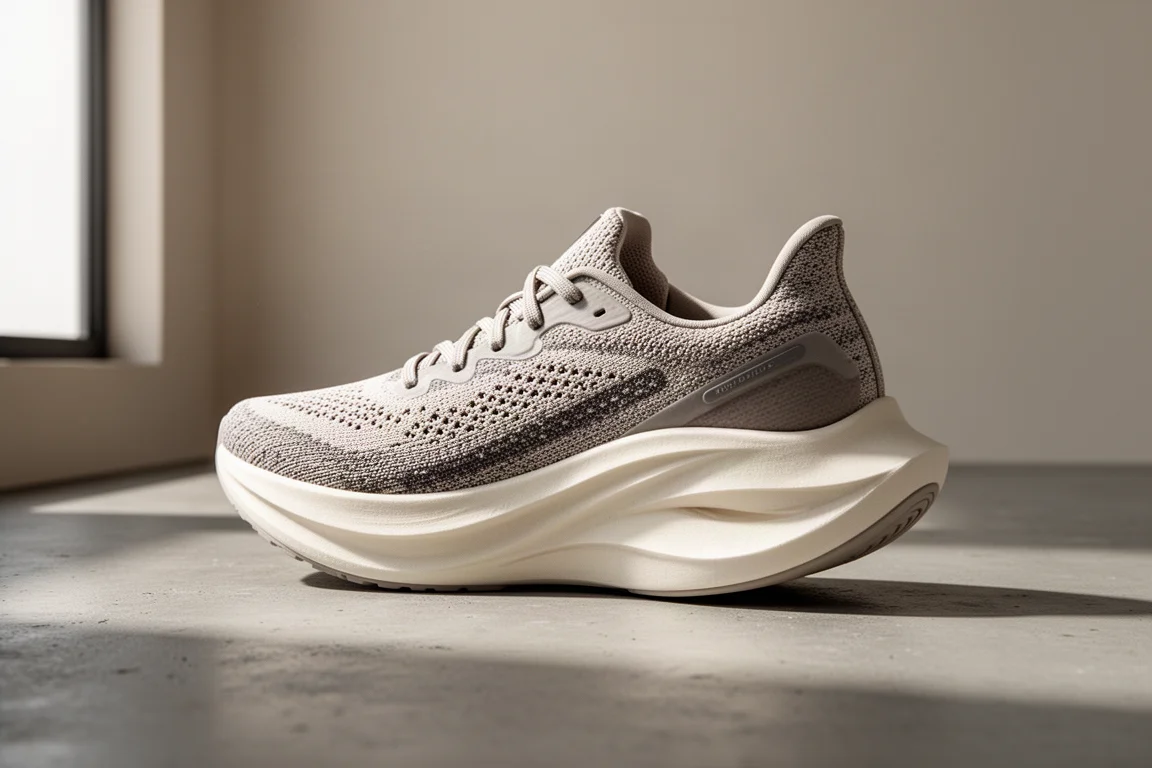 New Balance SC Rebel V1 running shoe on a concrete surface