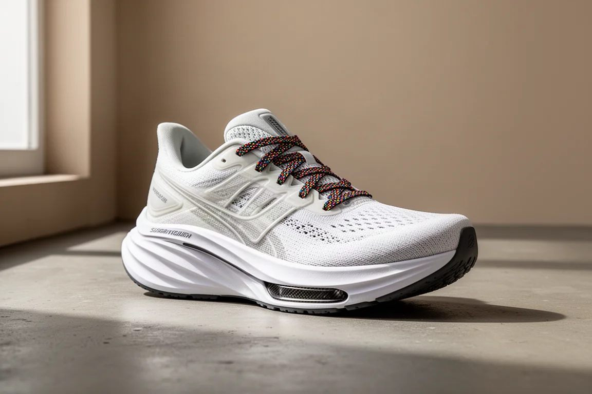 New Balance SC Trainer V2 plated running shoe on a concrete surface