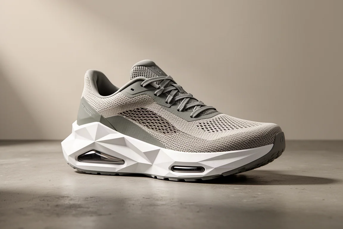 New Balance SC Trainer version 3 running shoe with tall sculpted midsole on concrete