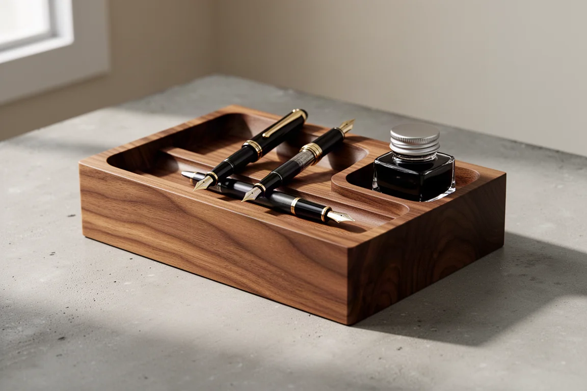 NFP Design Solid Walnut Pen Tray product image