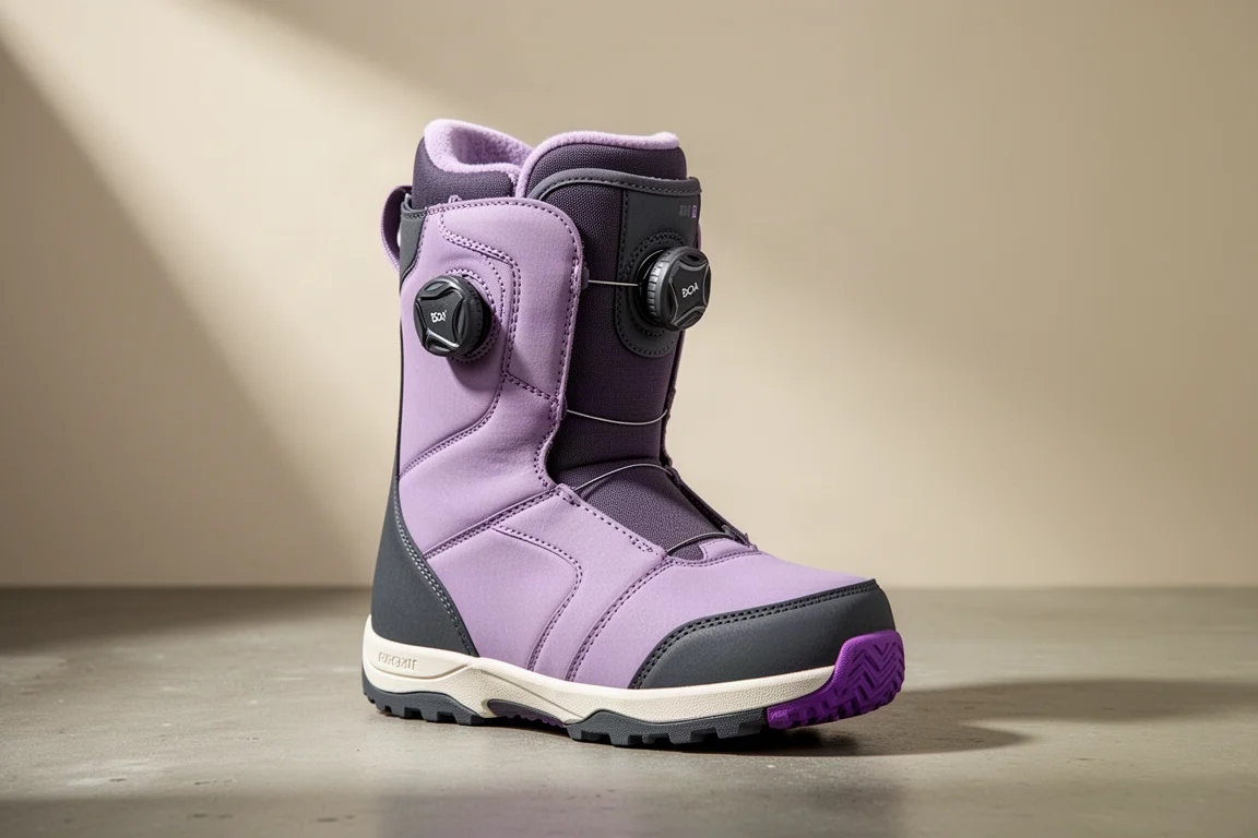 Nidecker Cascade damens snowboardboot på en betongyta