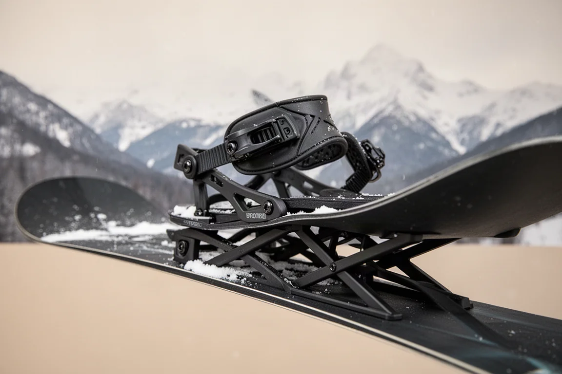 Snowboard binding baseplate and power beams transferring energy across the board