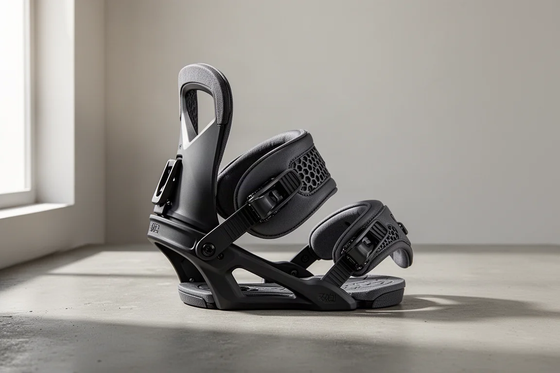 Nidecker Kaon-W snowboard binding on a matte concrete surface