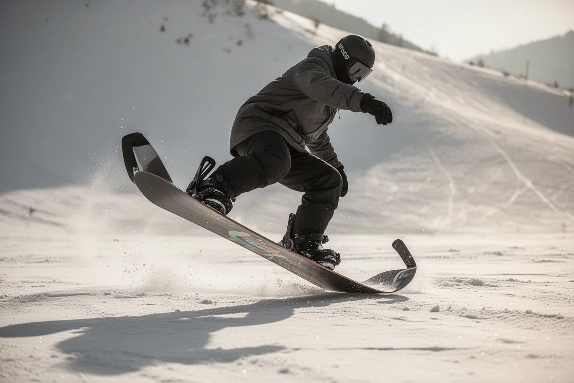 Highback einer Binding, das bei einer Butters- und Presses-Session seitlich nachgibt
