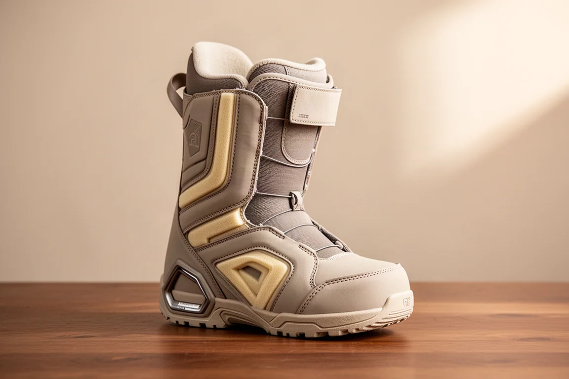 Multi-density foam snowboard boot liner with butterfly ankle wrap