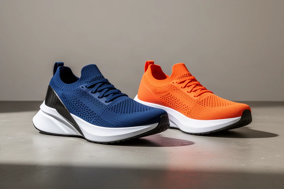 Due scarpe da corsa Nike Alphafly affiancate su una superficie di cemento