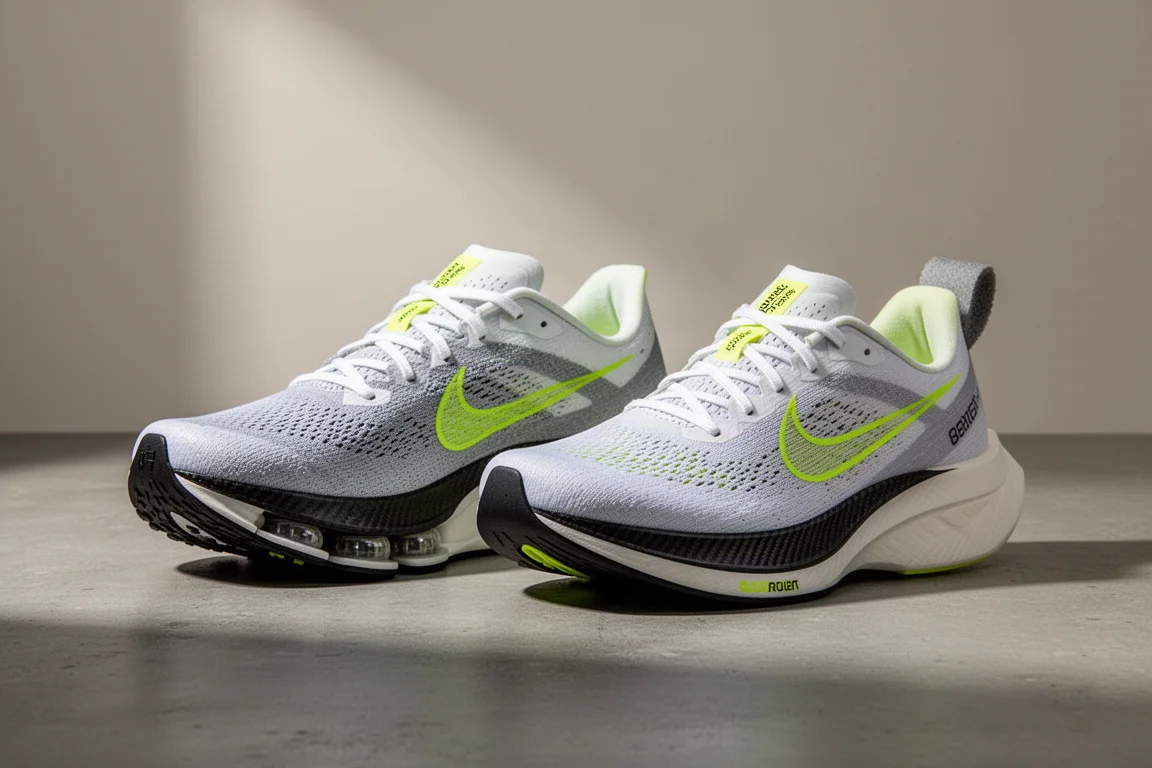 Nike Alphafly 3 and Vaporfly 3 racing shoes side by side on concrete