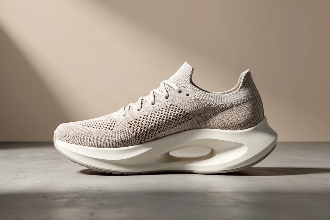 Scarpa da corsa Nike Alphafly 4 su una superficie di cemento opaco