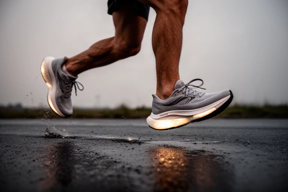 Coureur terminant une sortie longue sur des routes de campagne lisses