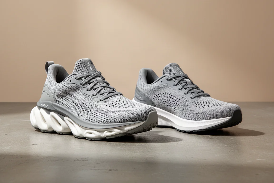 Buty do biegania Nike Invincible 3 i Nike Pegasus 40 obok siebie na betonie