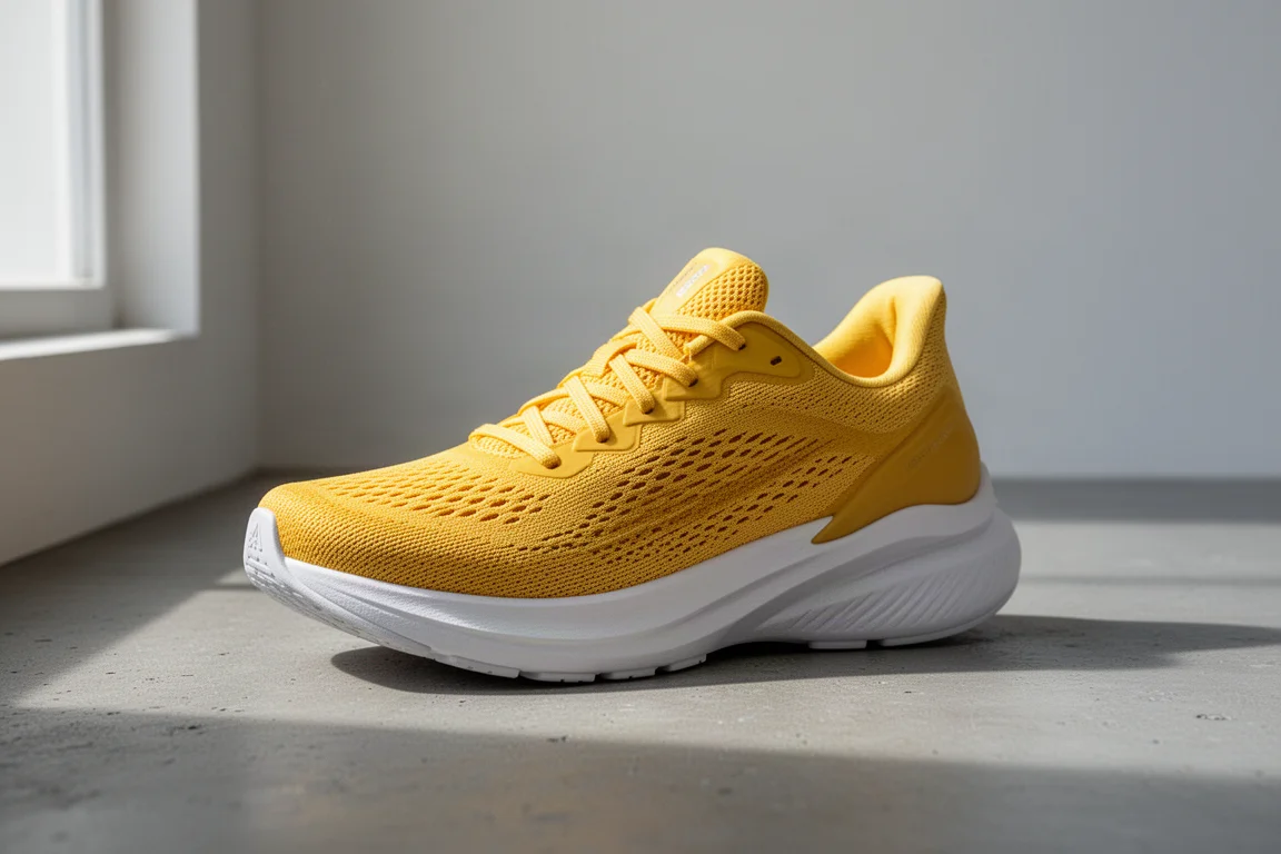 Jasnożółty but do biegania Nike Pegasus 41 na betonowej nawierzchni