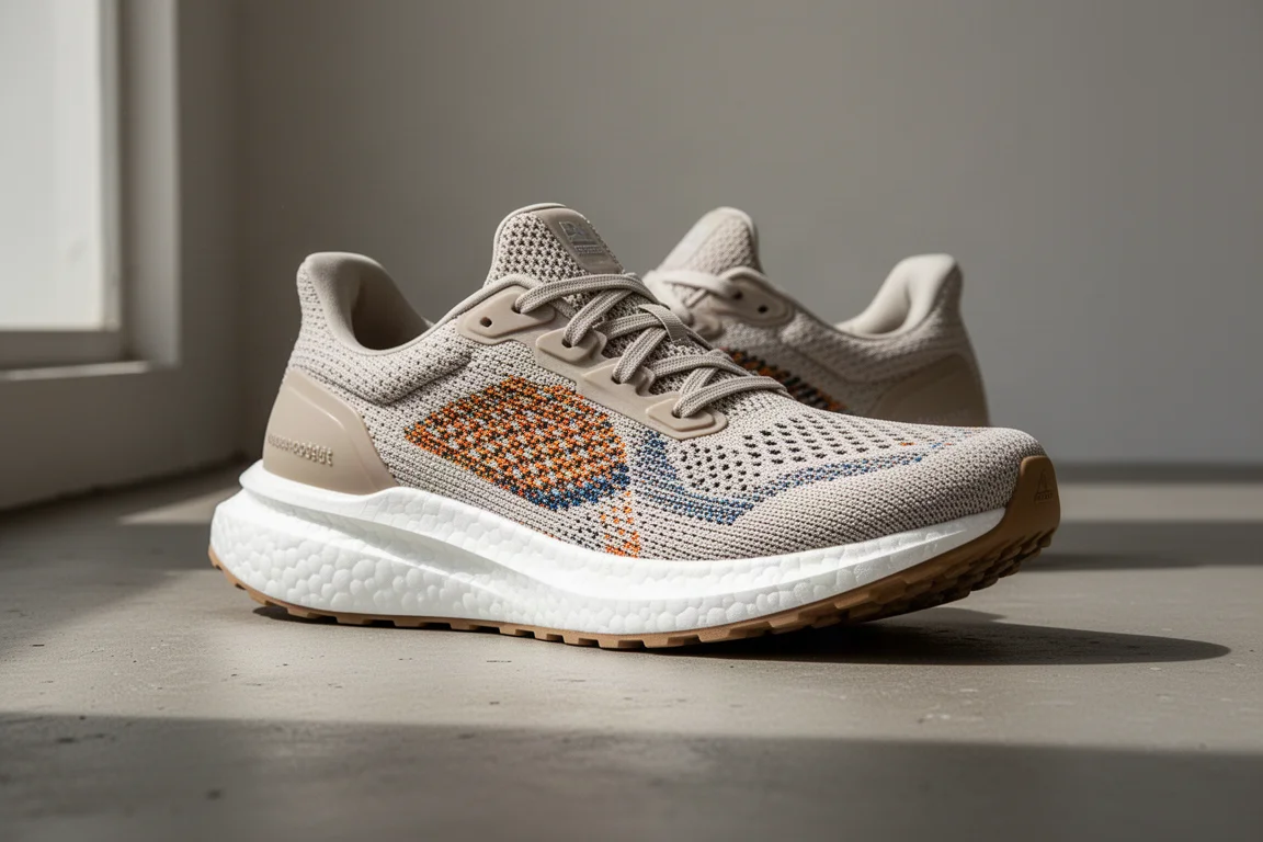 Nike Pegasus 41 跑鞋置於柔和光線下的霧面混凝土表面