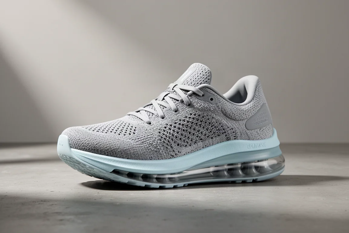 Biegowy but Nike Pegasus 42 na betonowej powierzchni w miękkim świetle studyjnym