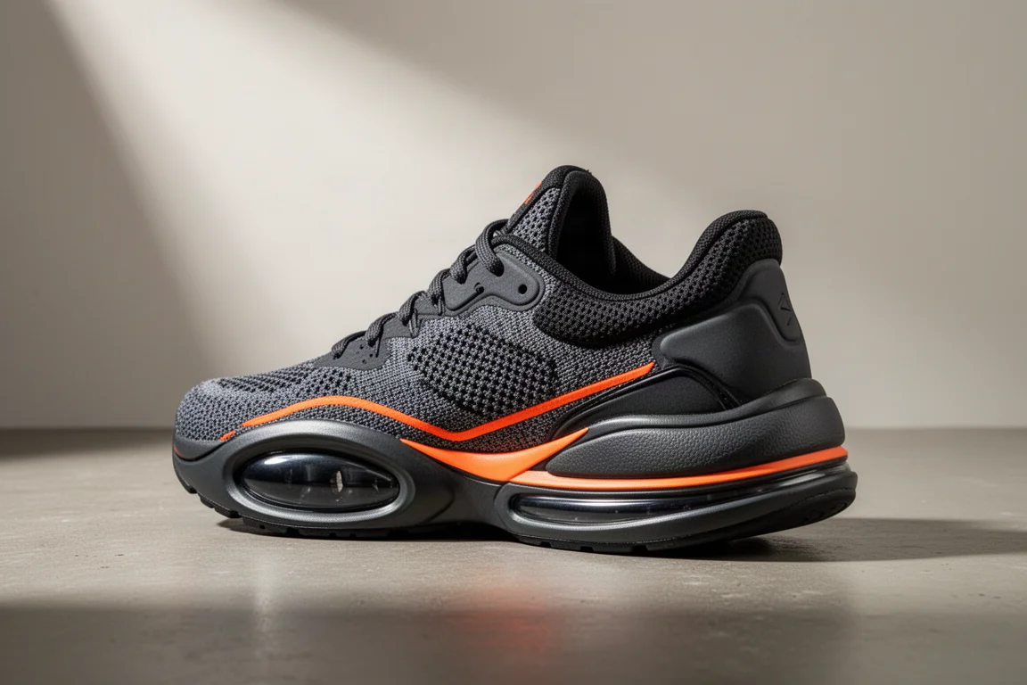 高厚底 Nike Pegasus Premium 跑鞋,中底帶有橘色點綴