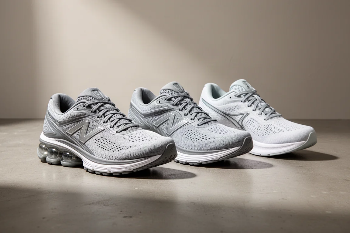 Three Nike Pegasus running shoes side by side on a concrete surface