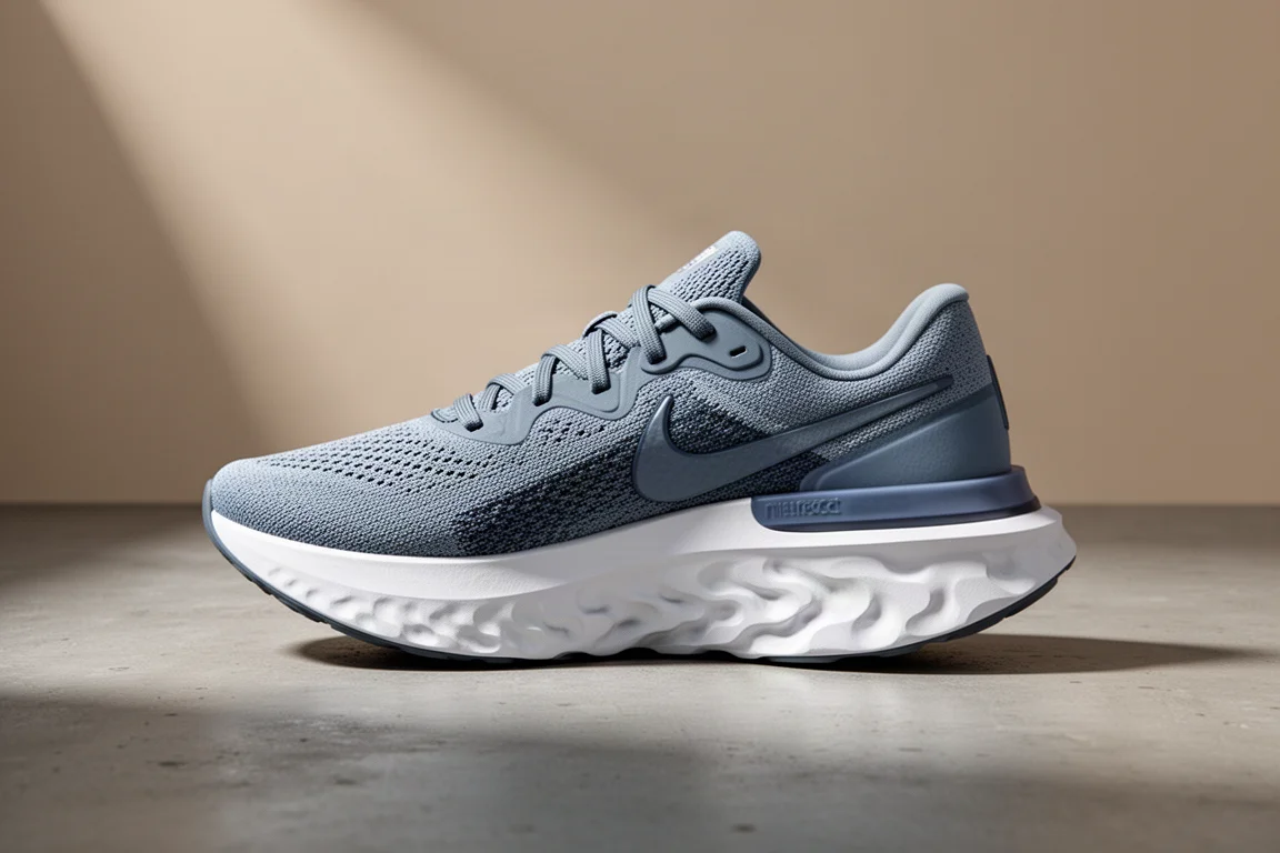 Nike React Infinity Run 3 running shoe on a concrete surface
