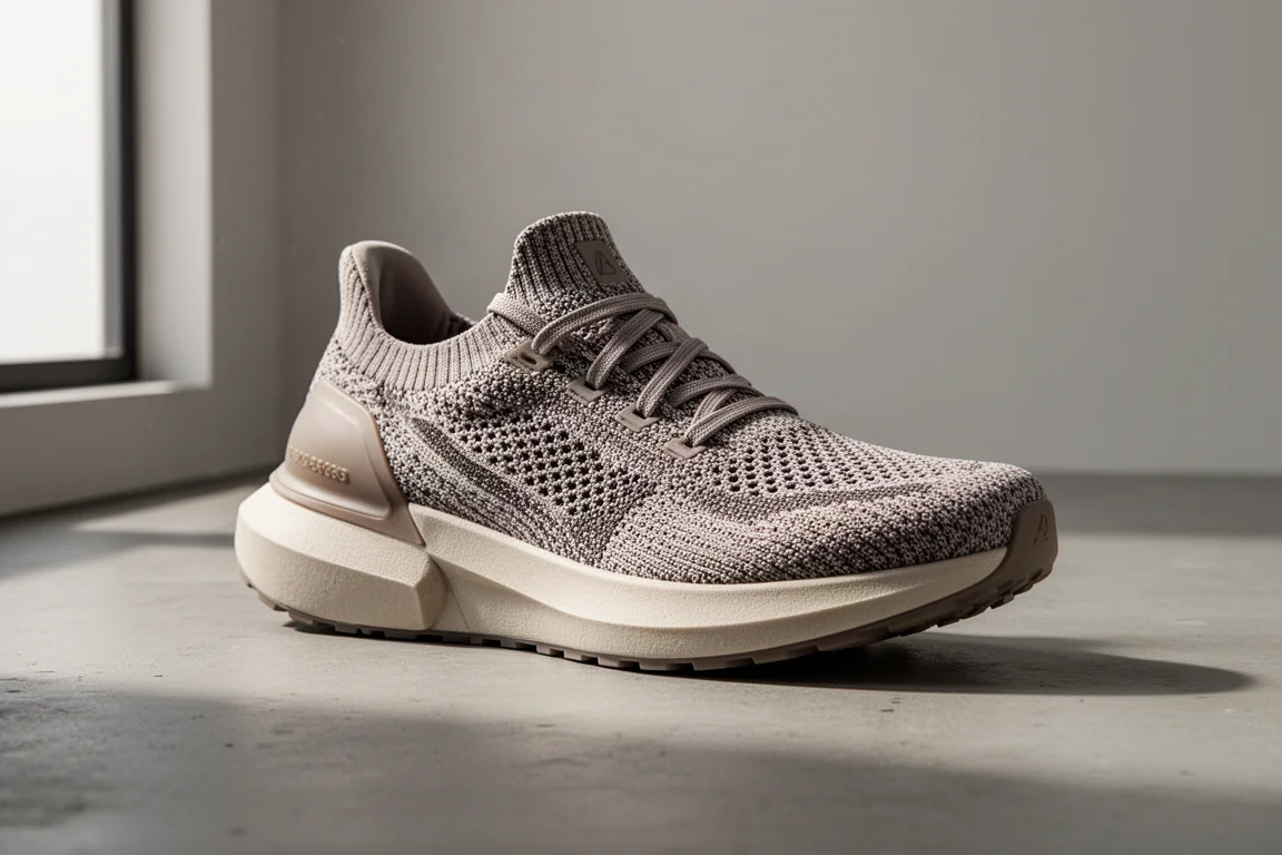 Nike React Infinity Run Flyknit road running shoe on a concrete surface