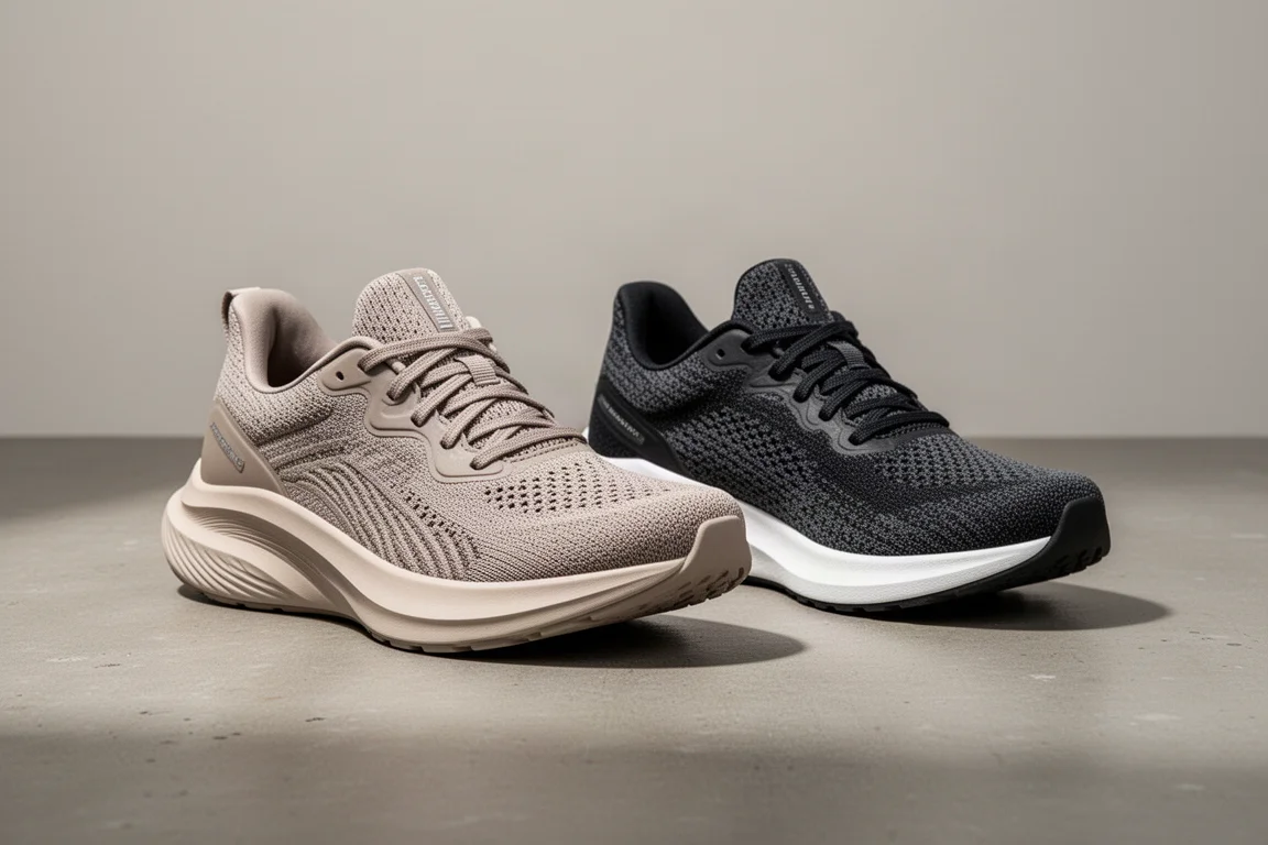 Nike React X Infinity Run 4 beside the Infinity Run 3 on concrete