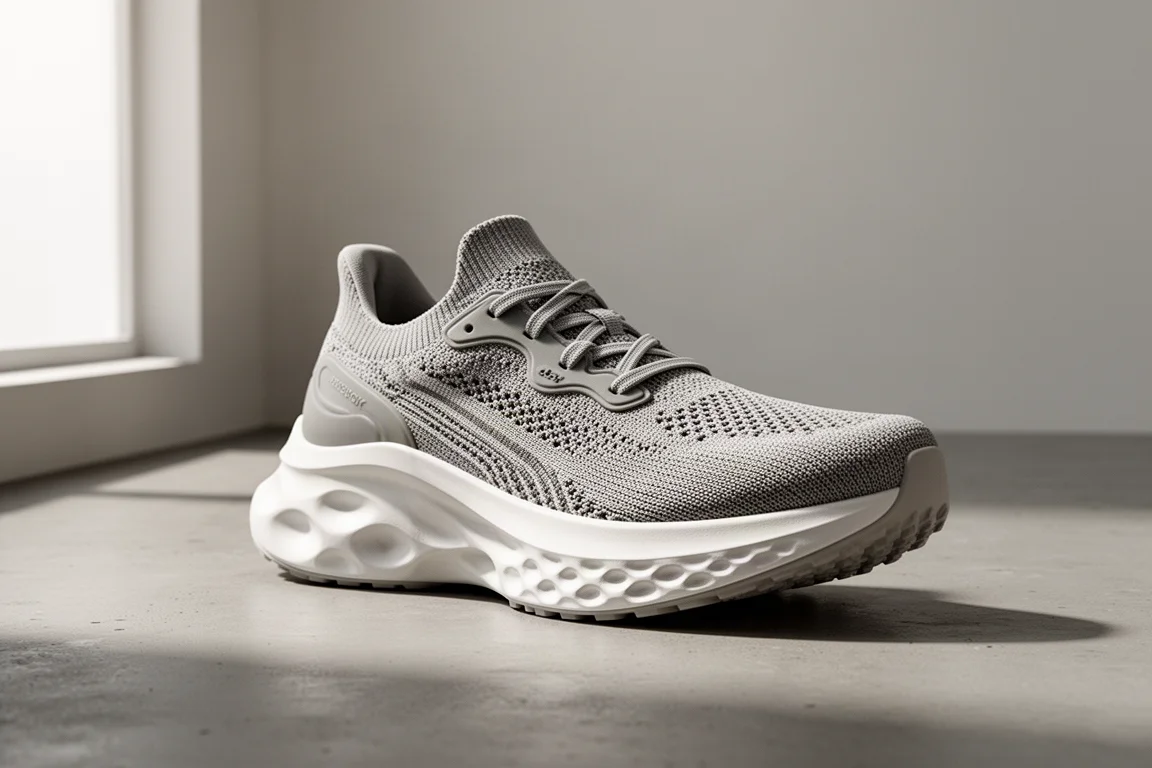 Nike ReactX Infinity Run 4 running shoe on a matte concrete surface