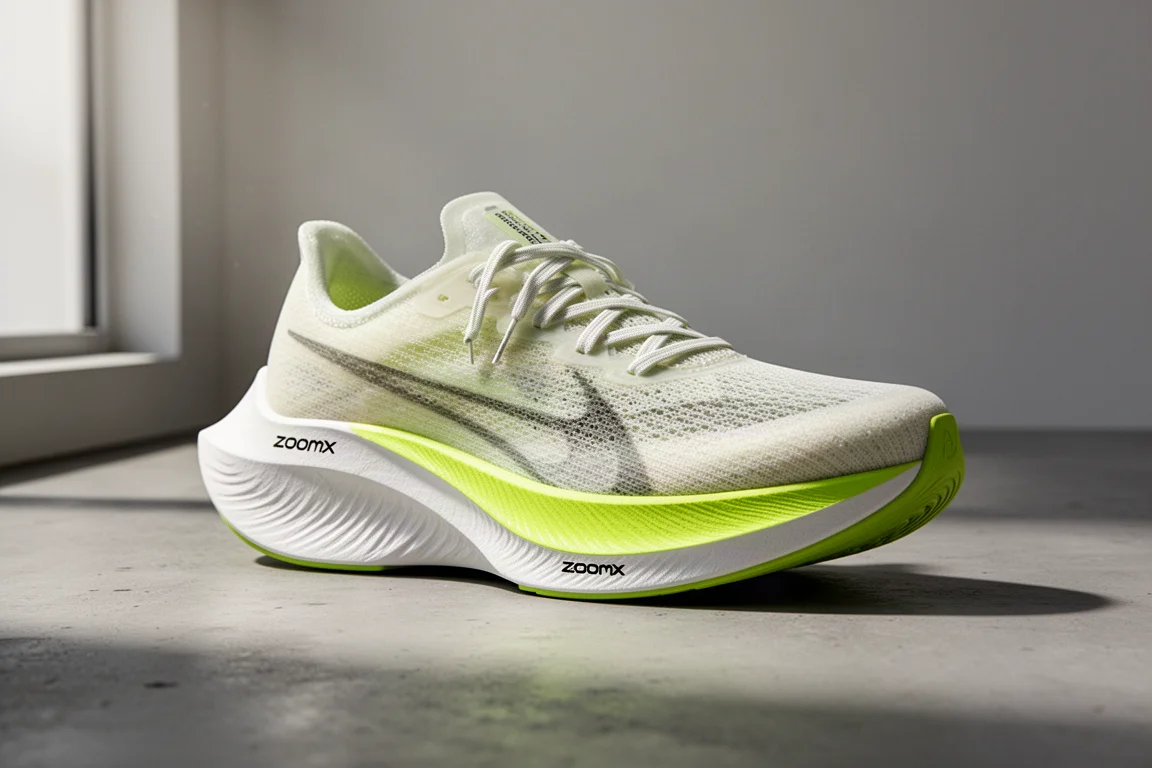 Nike Vaporfly 3 racing shoe on a matte concrete surface