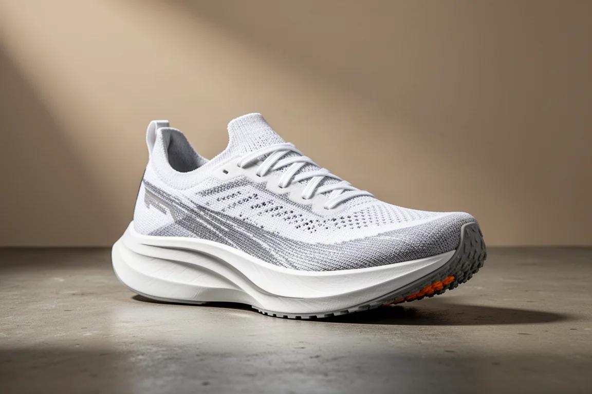 Nike Vaporfly Next% 2 racing shoe on a concrete surface