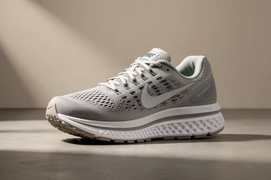 But do biegania Nike Vomero 18 z grubą podeszwą środkową na matowej betonowej powierzchni
