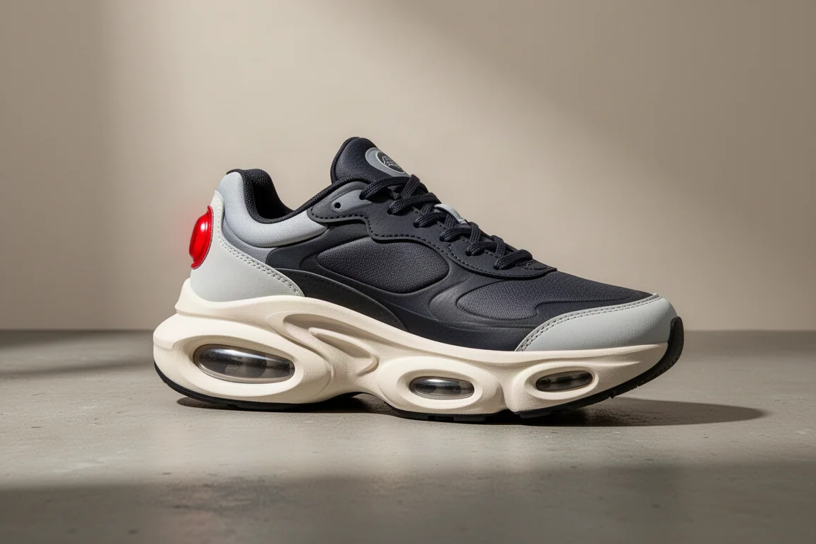 Nike Vomero Premium max-cushion running shoe on a concrete surface
