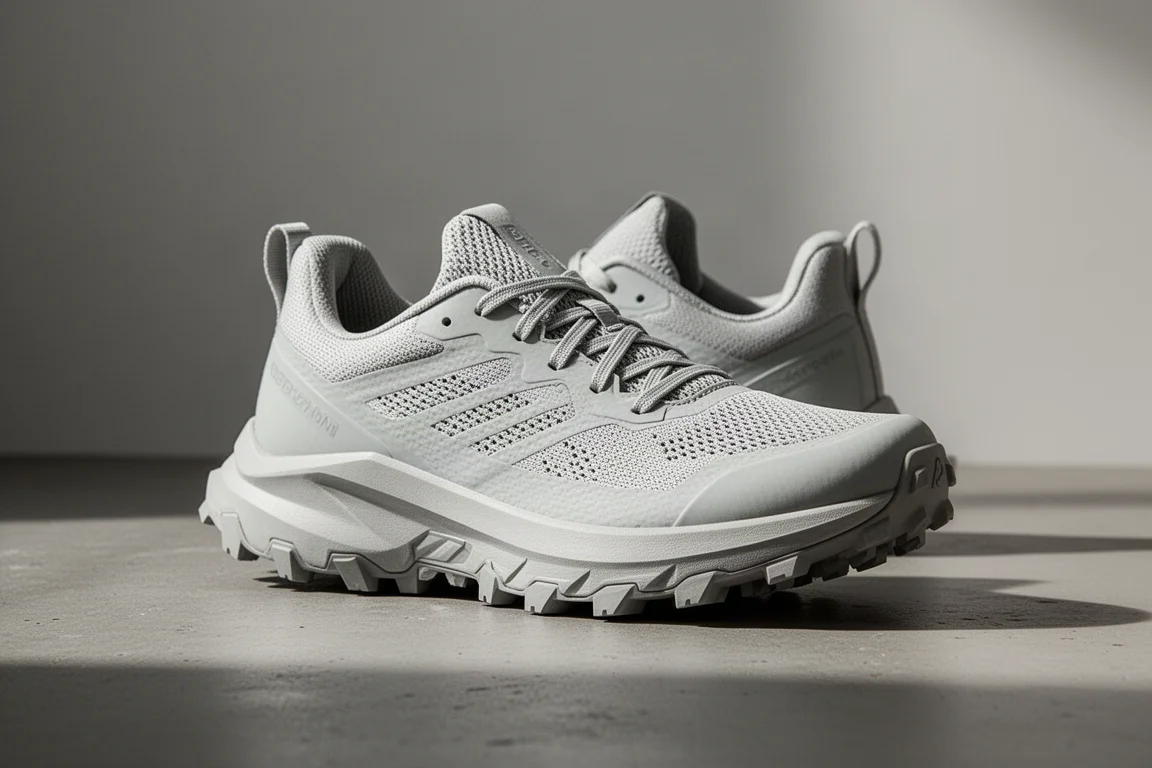 Scarpa da trail running Nike Zegama 2 su superficie di cemento in vista a tre quarti