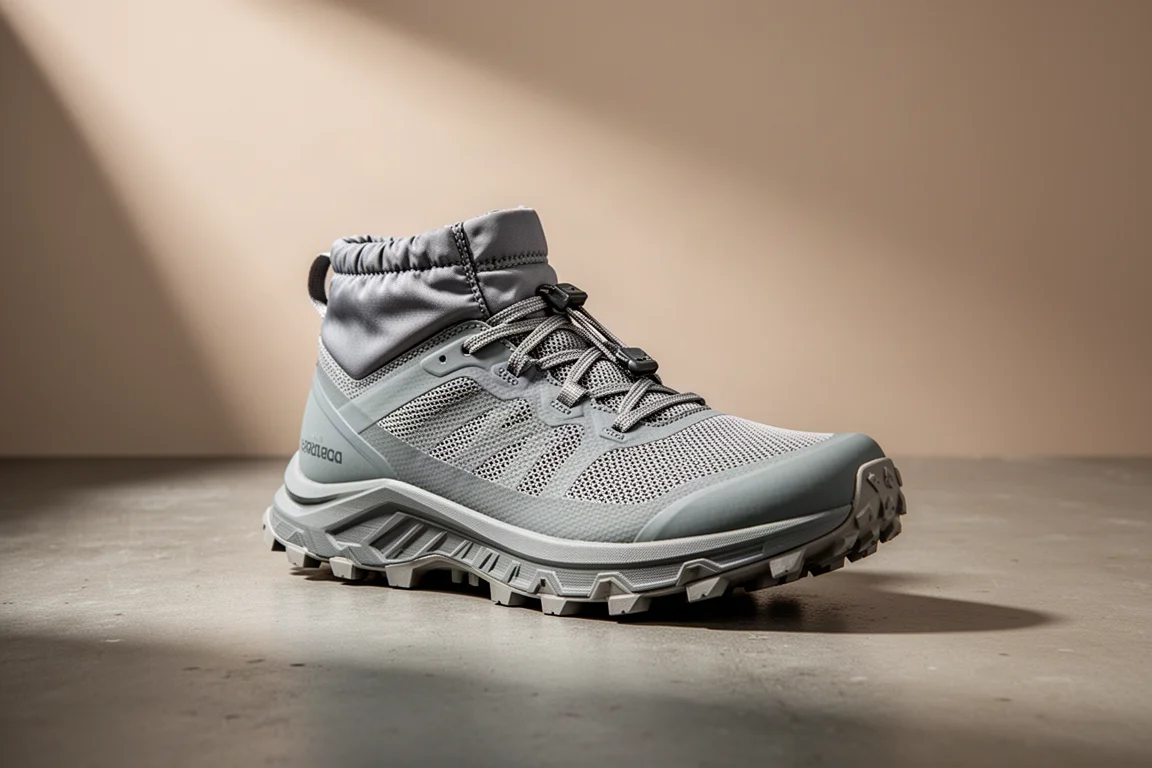 Nike Zegama trail running shoe at a three-quarter angle on a concrete surface