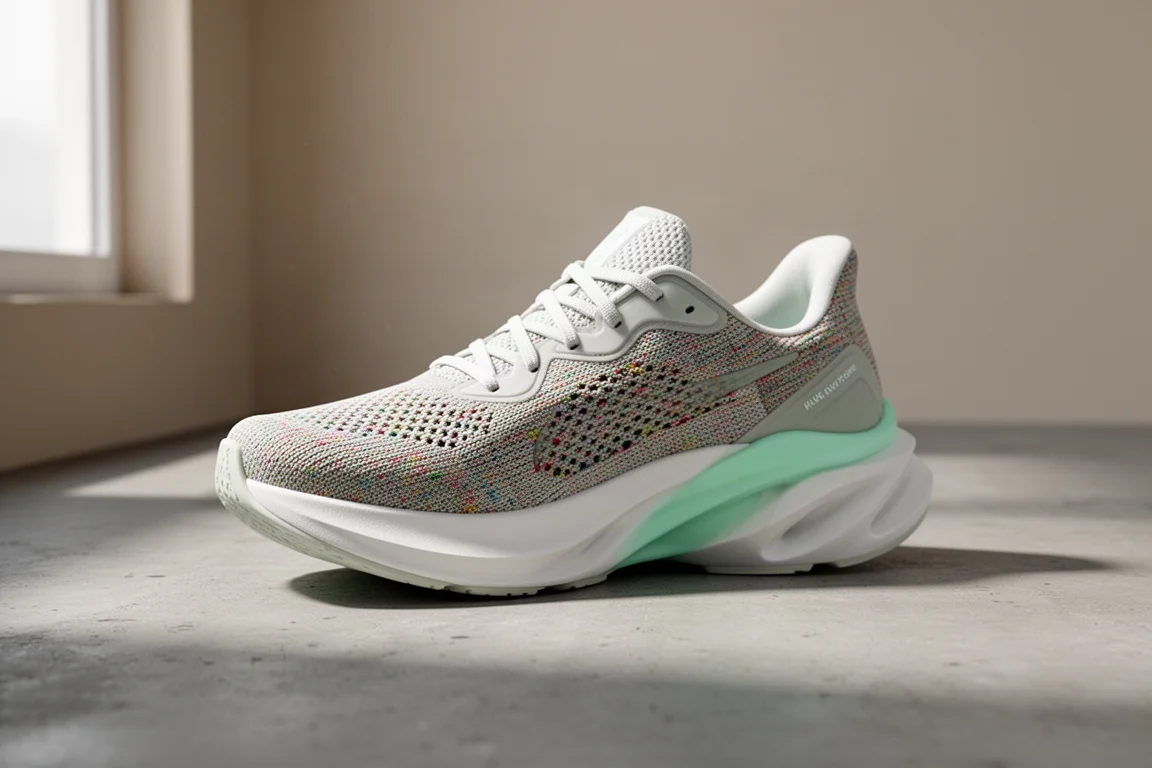Nike ZoomX Vaporfly Next% 2 racing shoe in prototype colorway on concrete