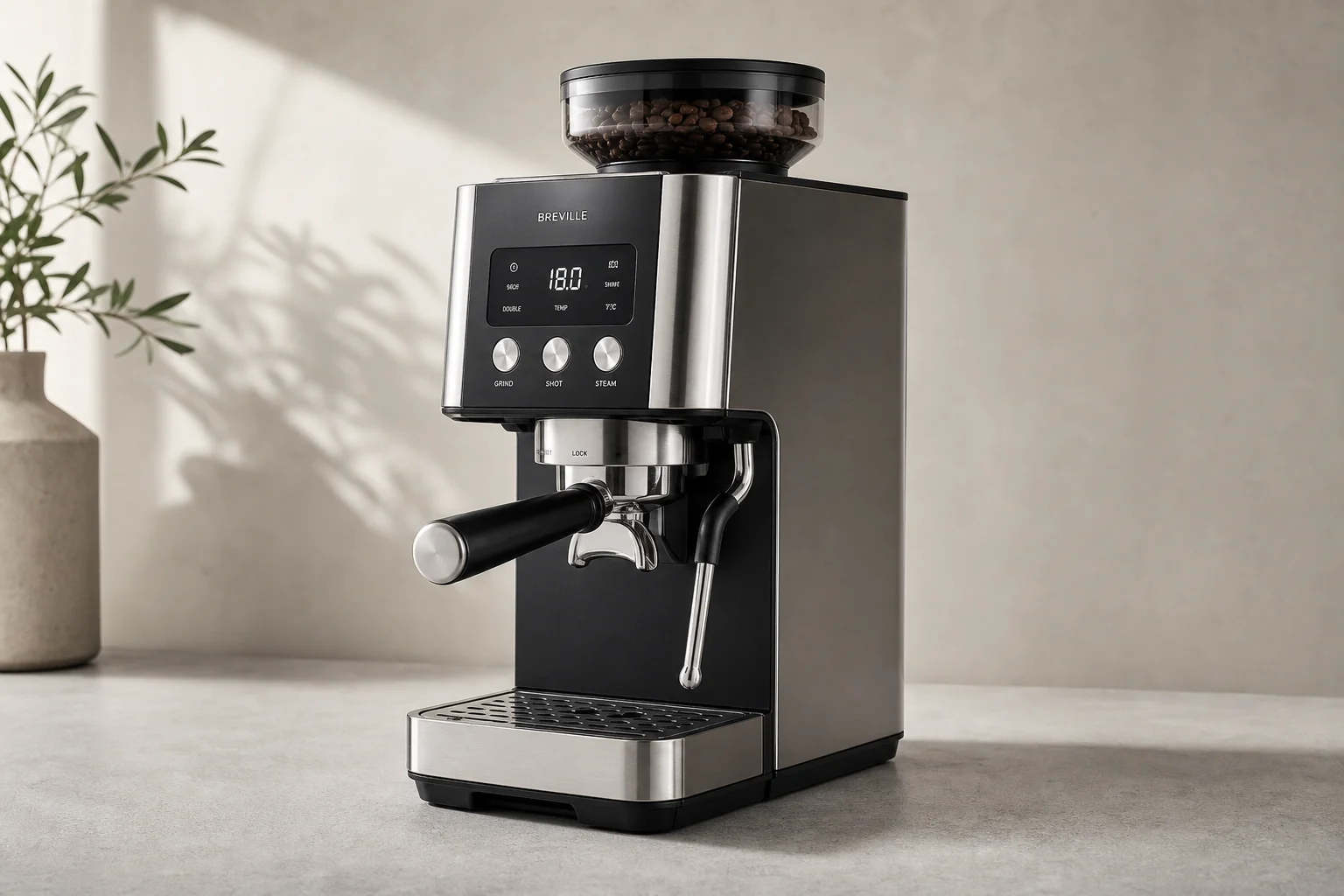 Ninja Cafe Luxe coffee machine on neutral background