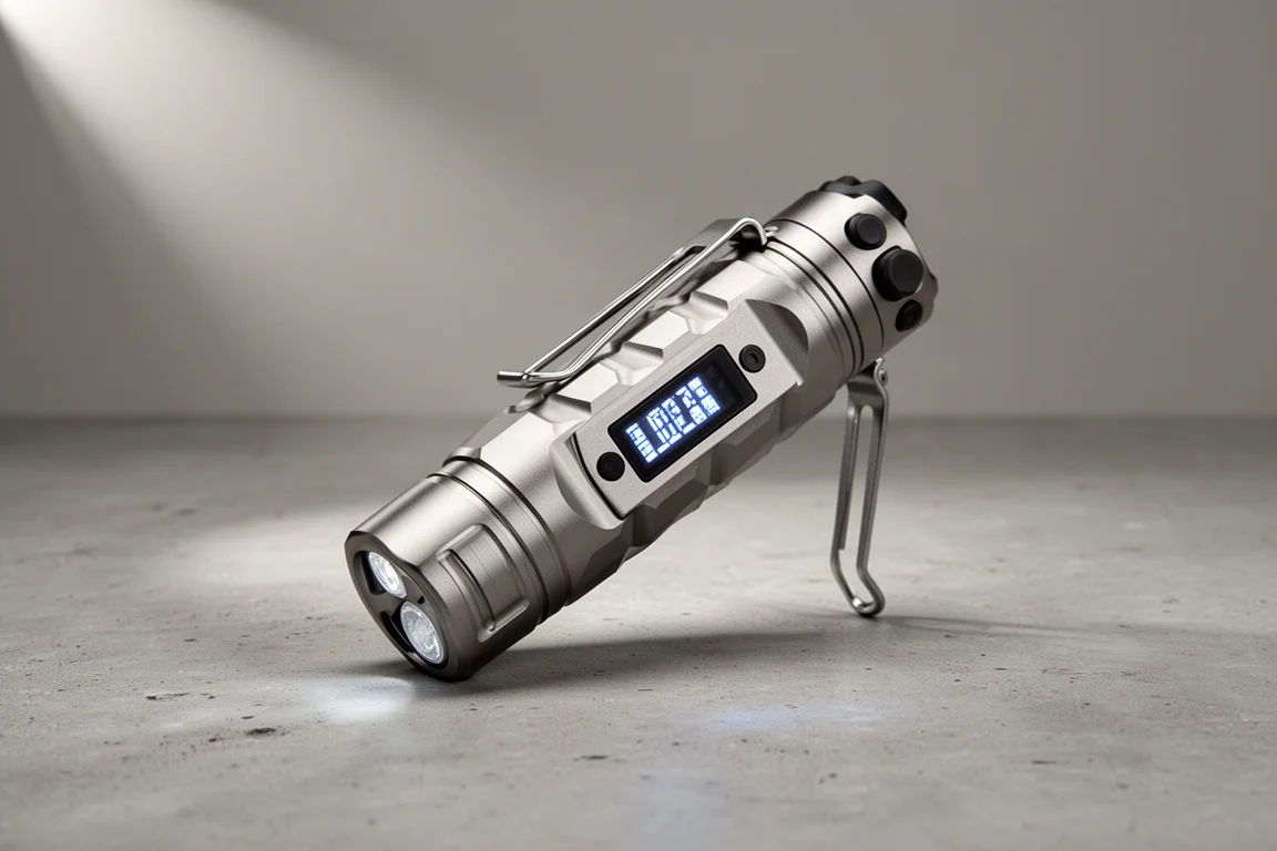 Latarka klinowa Nitecore EDC 29 z pancerzem ze stali nierdzewnej i wyświetlaczem OLED