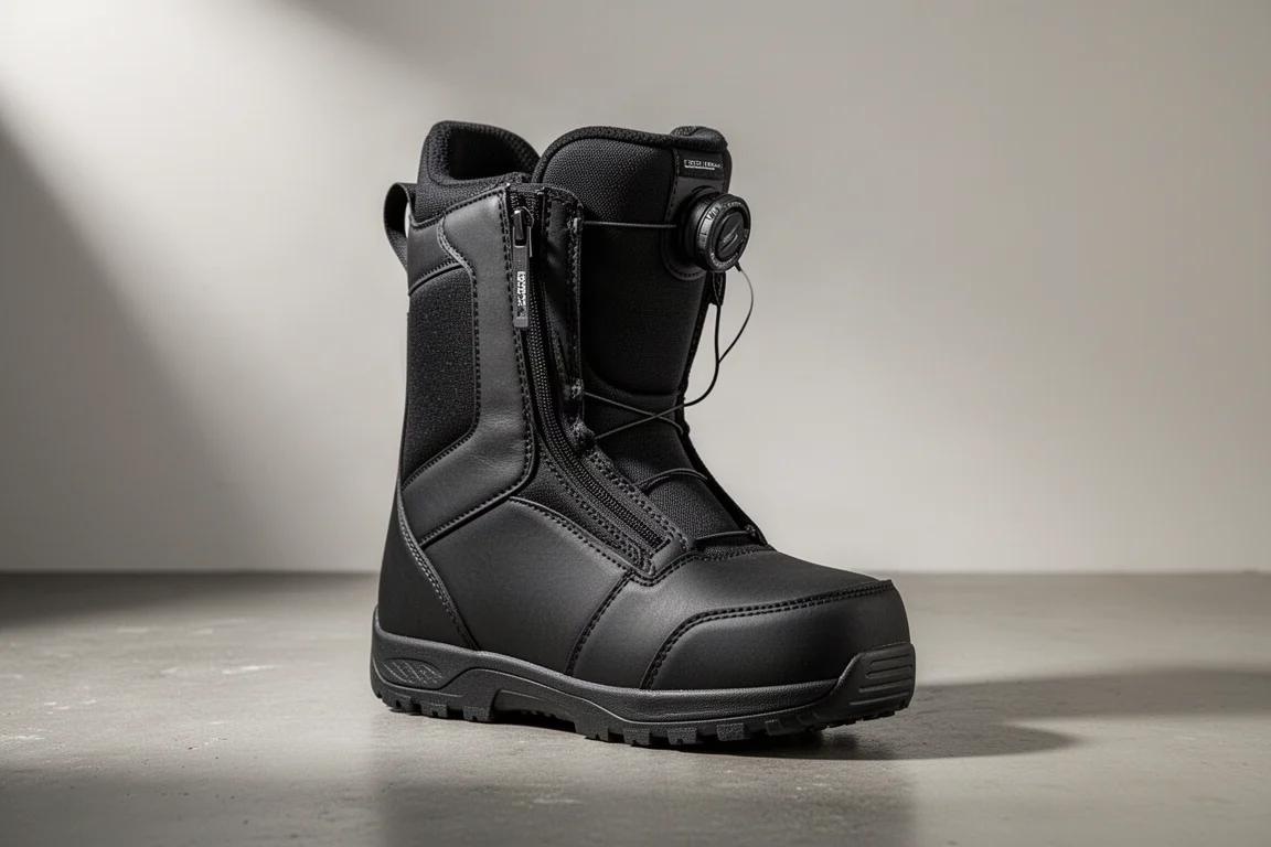 Nitro Venture Pro TLS snowboard boot on a matte concrete surface