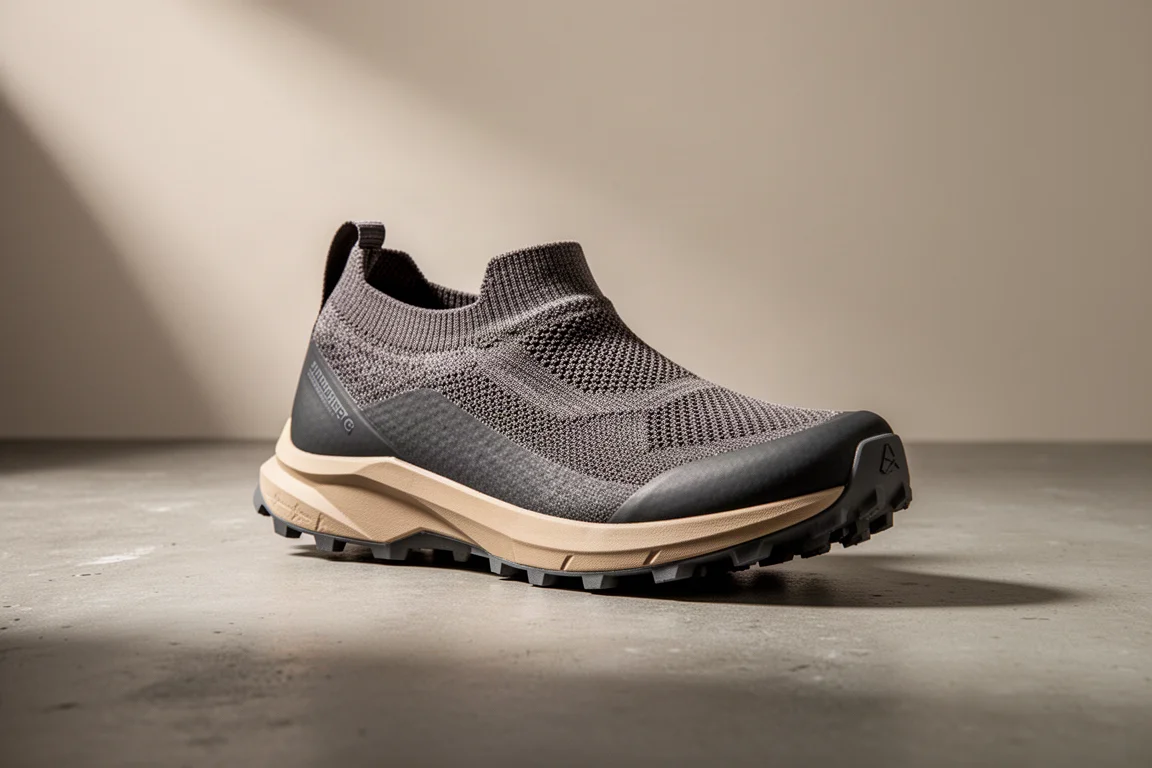 The North Face Summit Vectiv Sky trail running shoe on a concrete surface