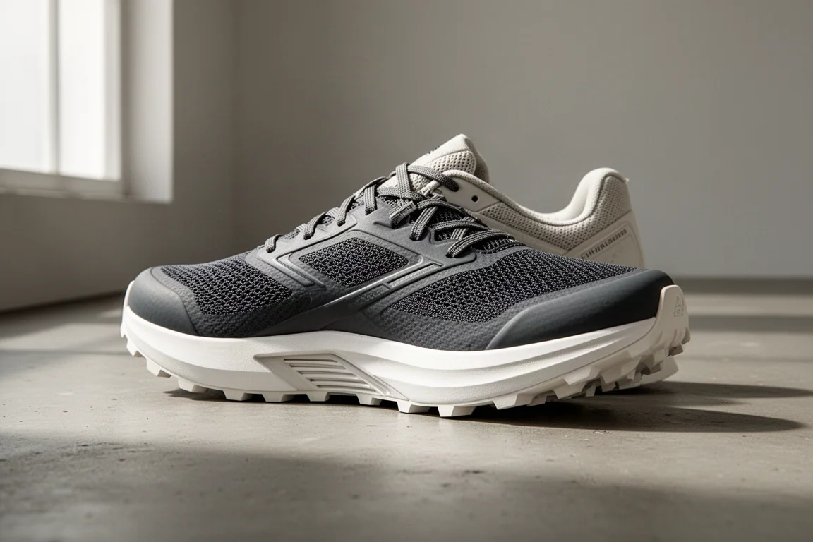 Scarpa da trail running The North Face Vectiv Eminence su una superficie di cemento