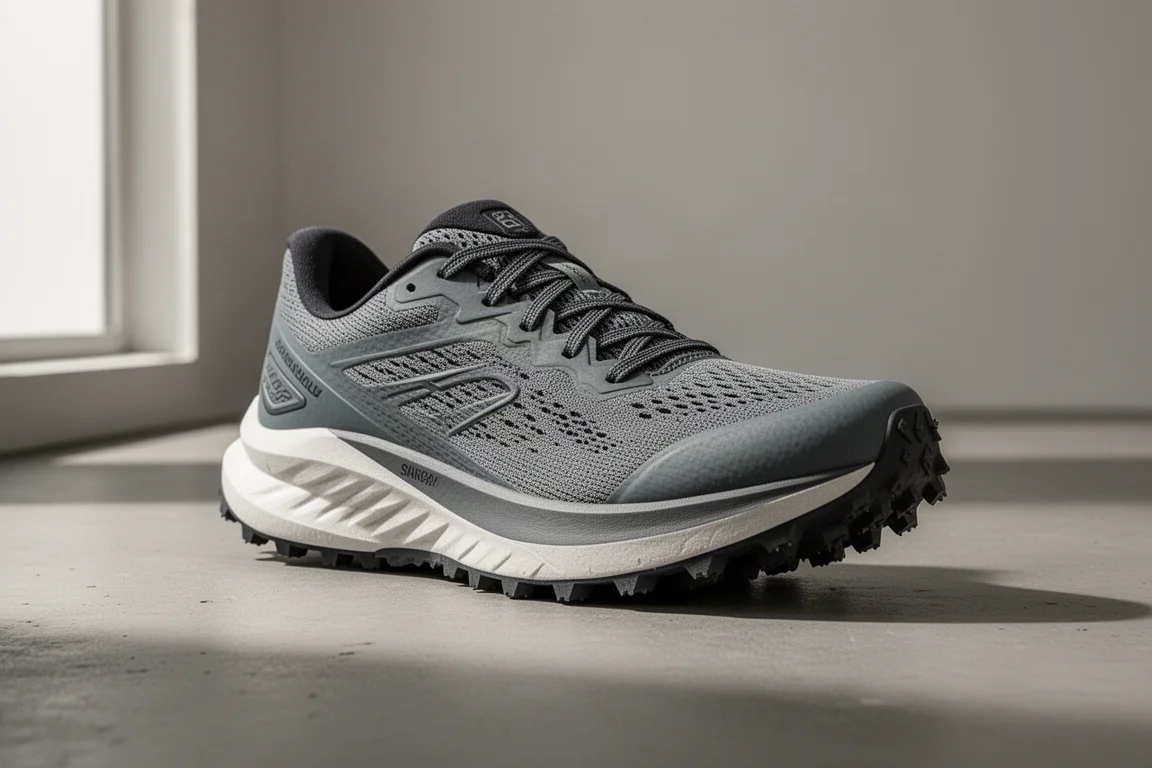 Scarpa da running ibrida Northace Ultima V2 su una superficie in cemento