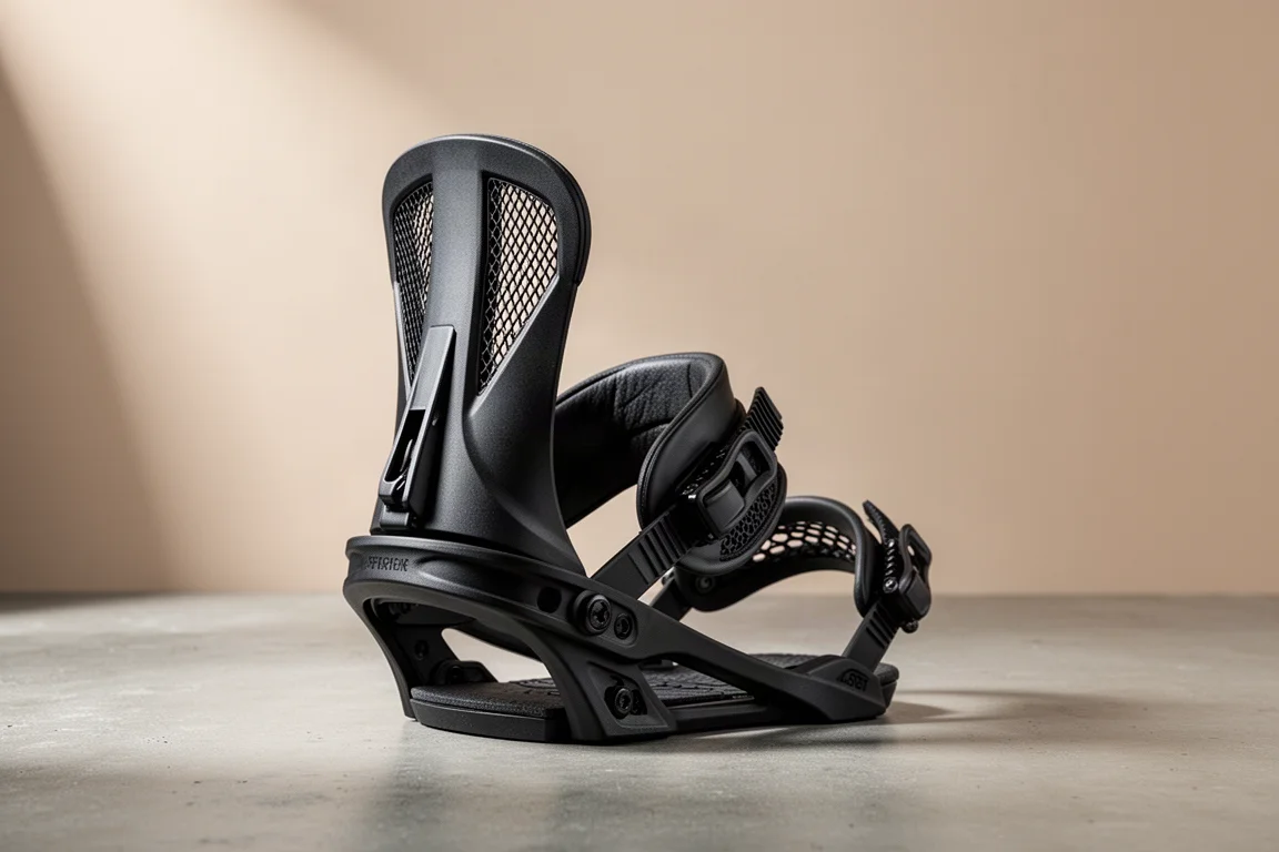 Now Asym FRX Snowboard-Binding-Highback auf einer Betonfläche