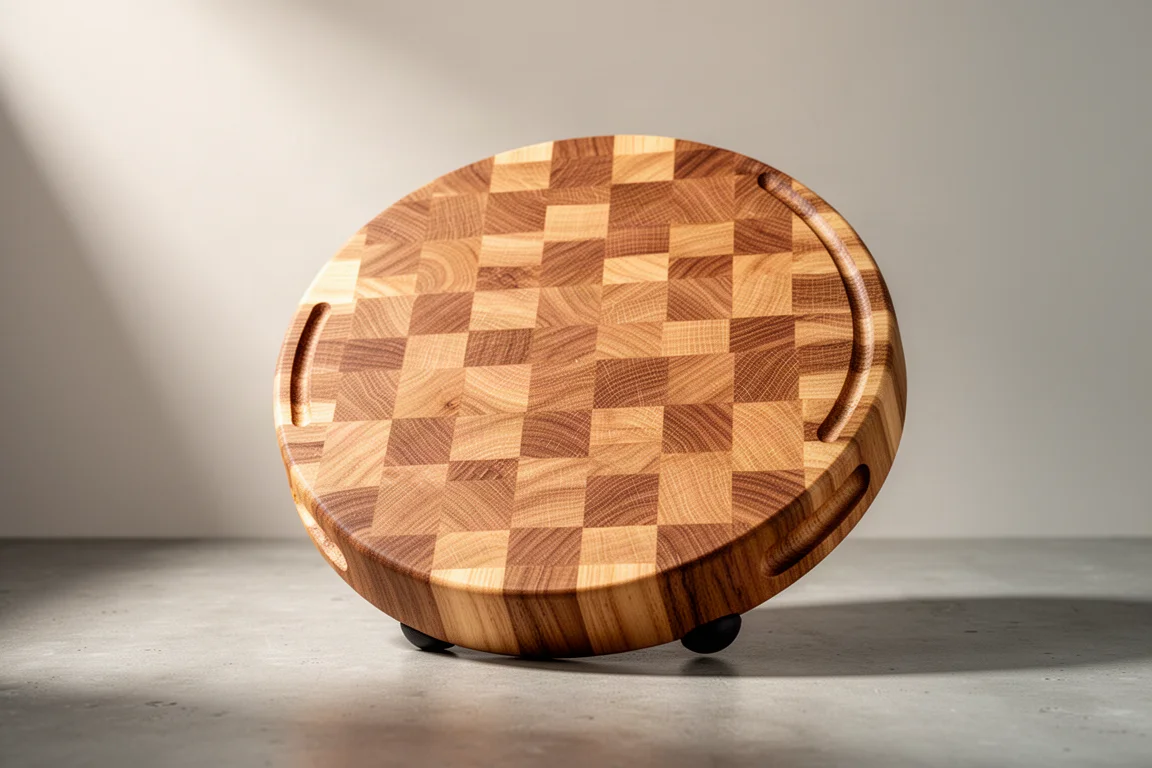 Oaktastic 12-Inch Round End Grain Oak Cutting Board product image