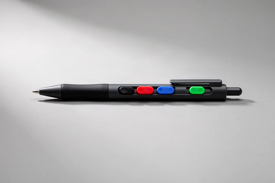 Generic 4-Color Slide Knock Ballpoint Pen (OEM) product image