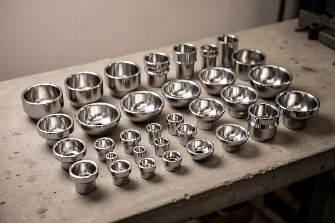 Rows of chrome 10mm sockets arranged neatly on a workshop workbench
