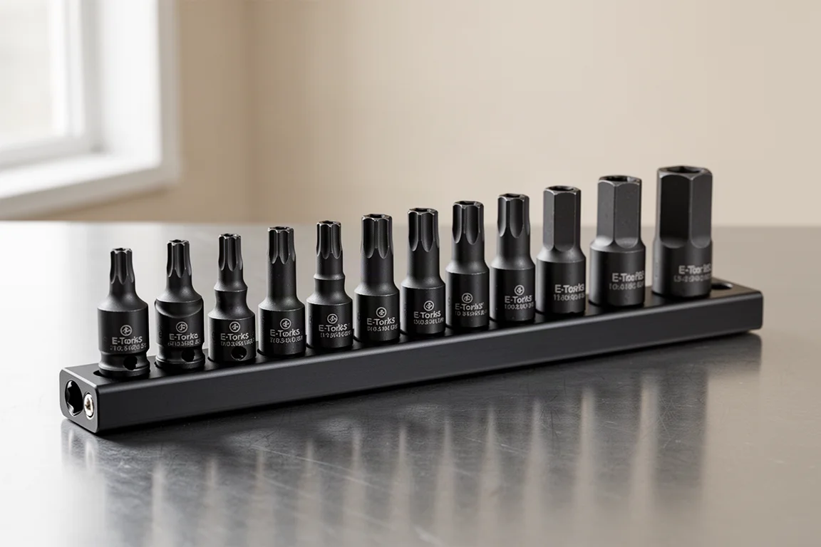 Olsa Tools Stubby Impact Socket External Star 13-Piece Set (Part #1908) product image