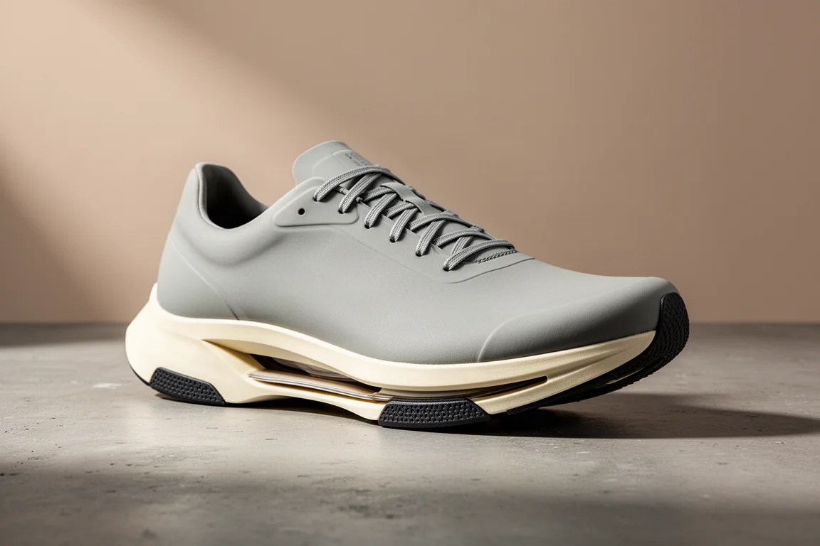 On Cloudboom Strike LightSpray racing shoe on a matte concrete surface