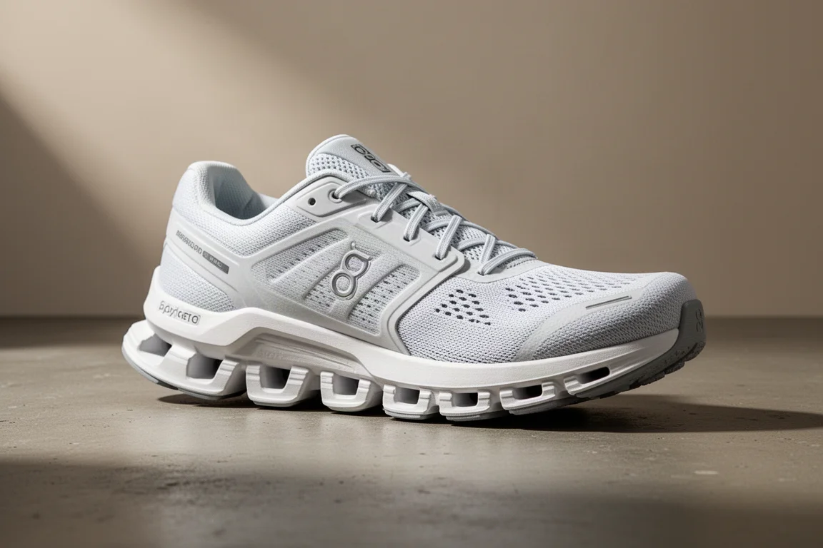 On Cloudmonster 3 Hyper running shoe in three-quarter view on concrete