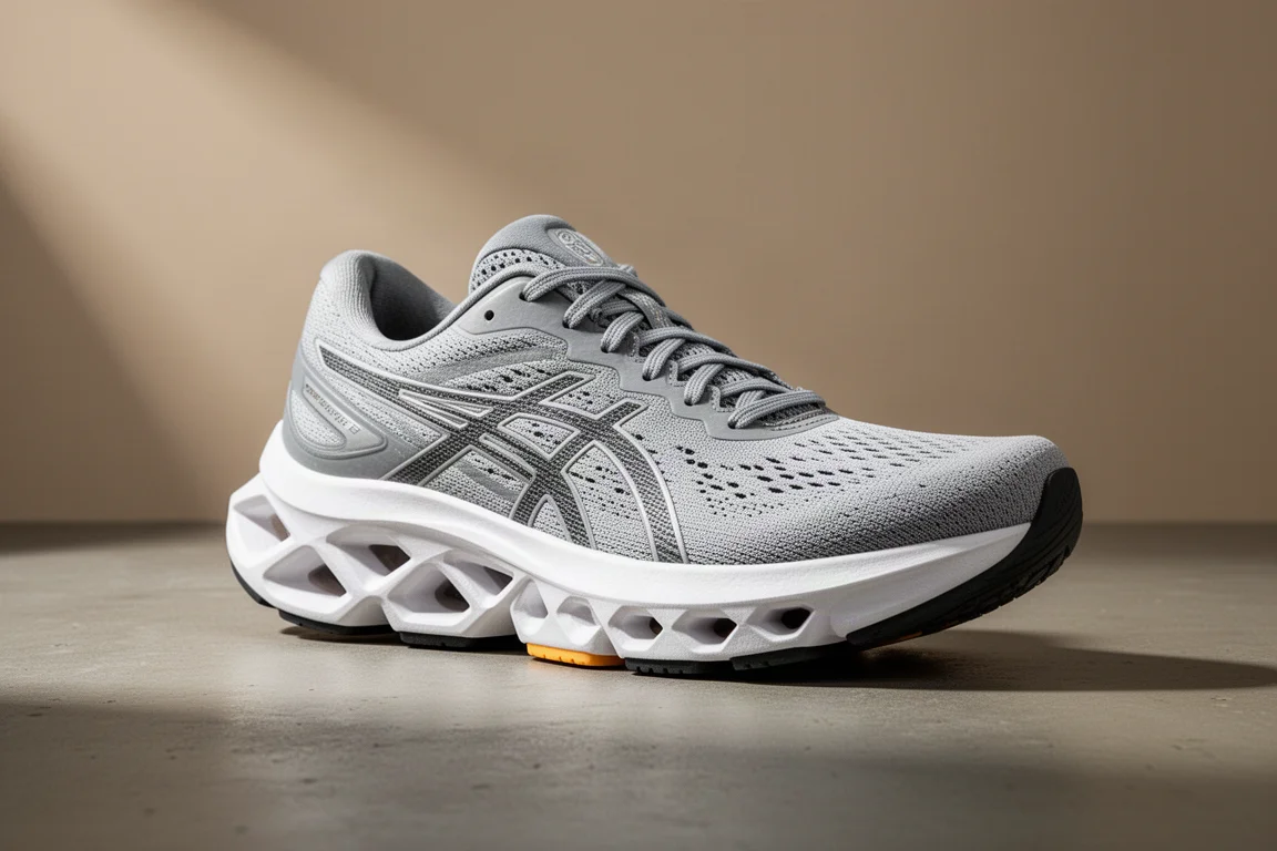 On Cloudmonster Hyper road running shoe with thick cushioned midsole on concrete