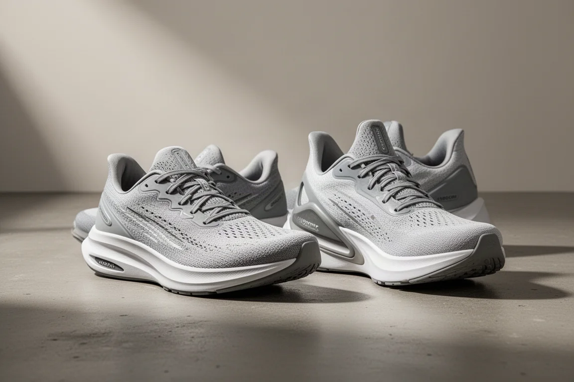 On Cloudrunner 2 and Cloudrunner 3 running shoes side by side on concrete