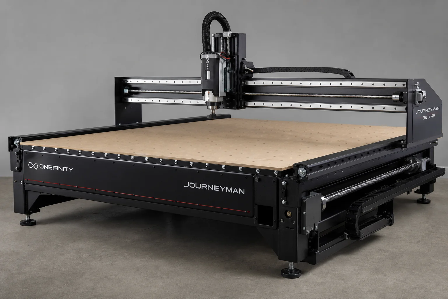 Carbide 3D、NextWave CNC、OnefinityのCNCマシン6台を並べた様子