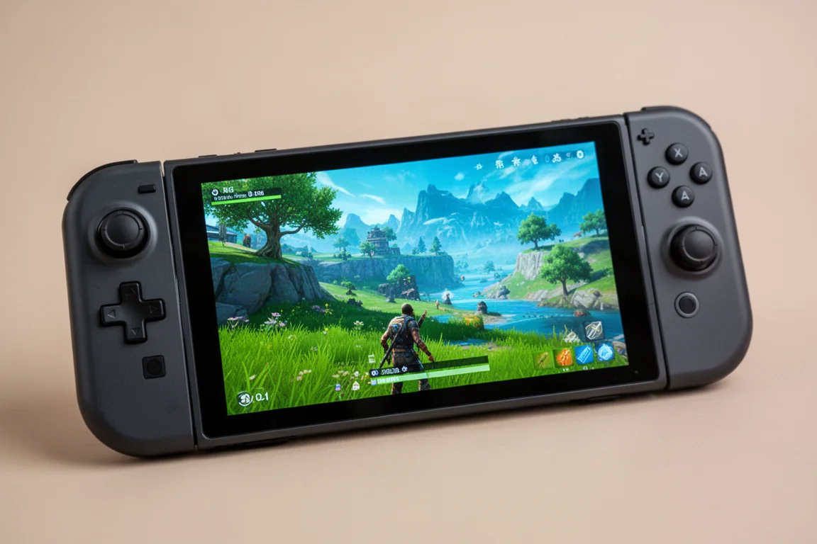 鮮やかなゲームシーンを表示する8.8インチOLEDディスプレイを備えたハンドヘルドゲーミングPC