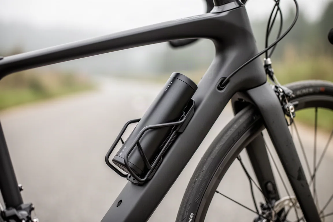 Due ciclisti che pedalano affiancati su una strada di campagna nella luce del tardo pomeriggio